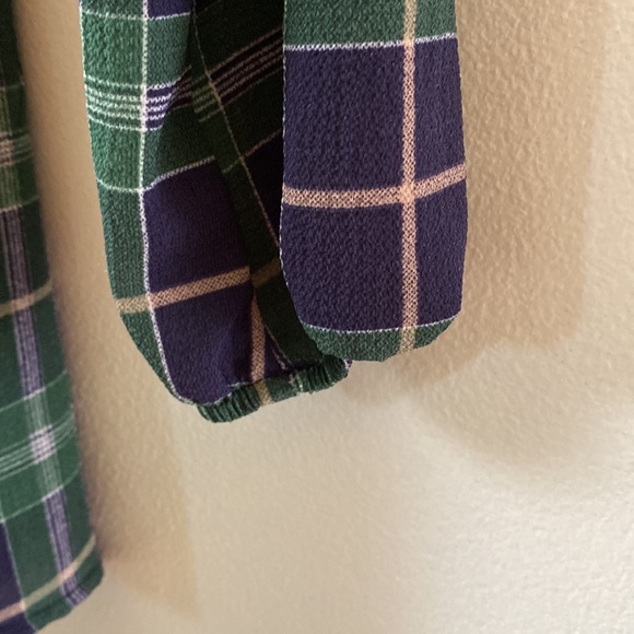 Mi ami plaid long sleeve romper - Picture 2 of 5